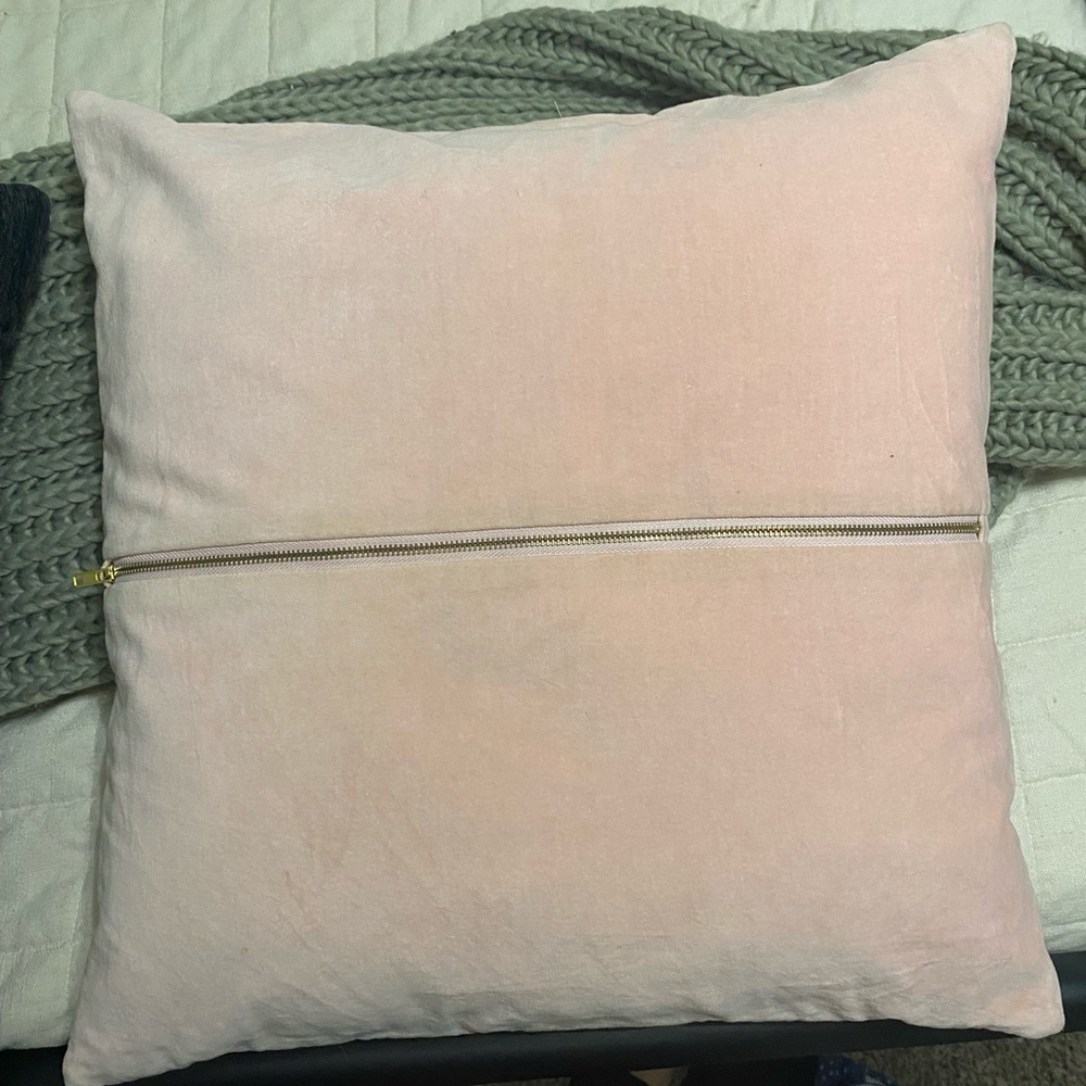 Blush throw pillow